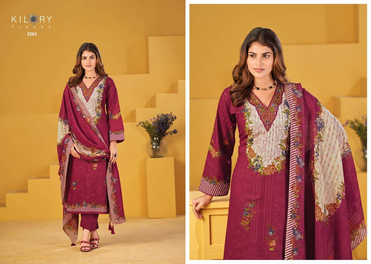 MEHTAAB By KILORY TRENDS 2581 To 2585 Stylish Beautiful Colourful PURE LAWN COTTON Dresses At Wholesale Price